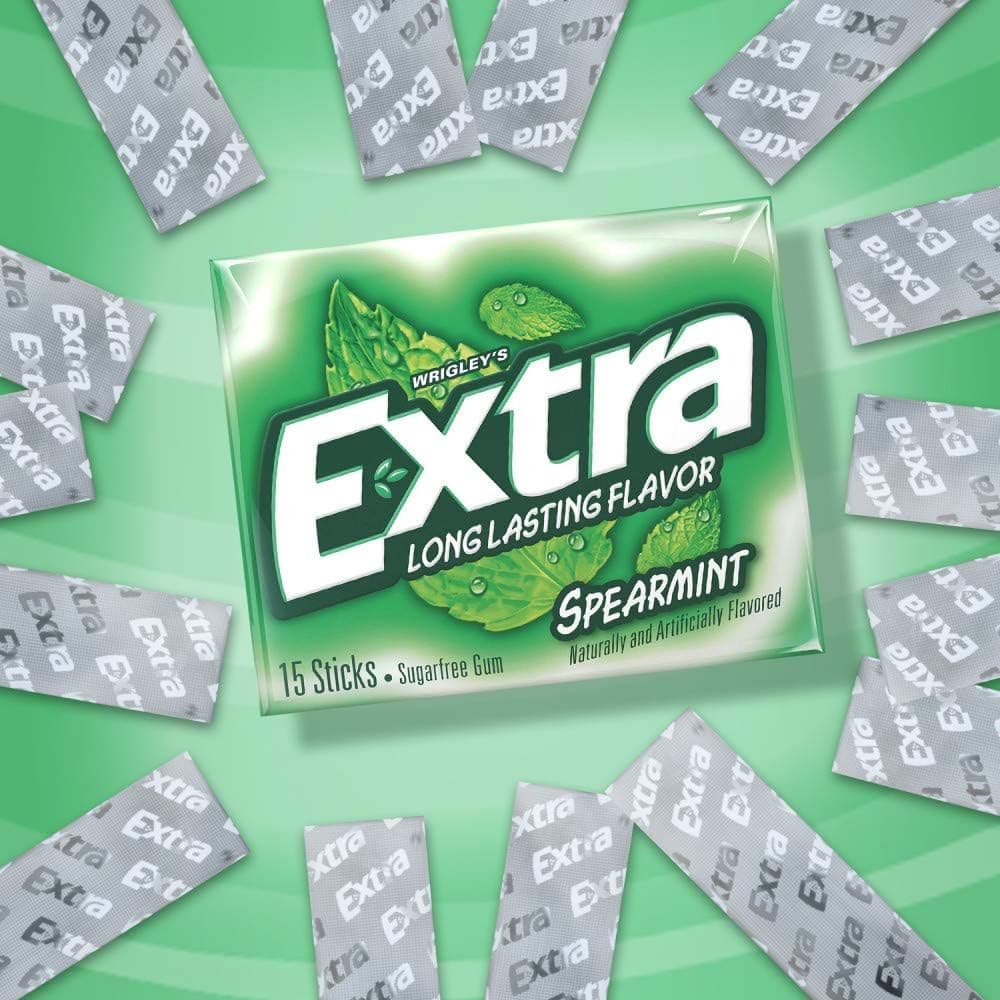 Extra Gum Spearmint Sugarfree Gum Bulk - Individually Wrapped image 4